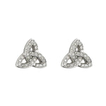 Gold Diamond Trinity Knot Stud Earrings
