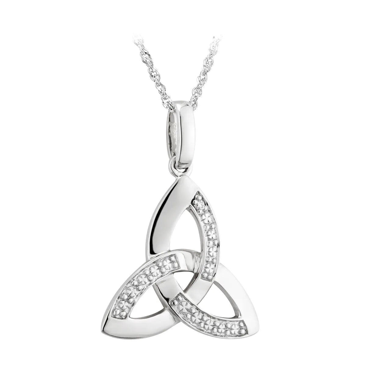 Diamond Celtic Trinity Knot Pendant – view 2