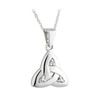 White Gold Trinity Knot Pendant With Diamond