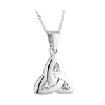 White Gold Trinity Knot Pendant With Diamond