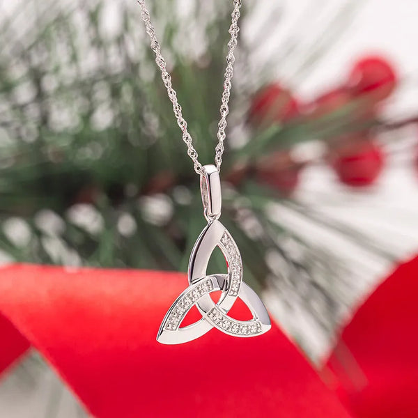 Diamond Celtic Trinity Knot Pendant