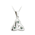 Emerald Celtic Trinity Knot Necklace