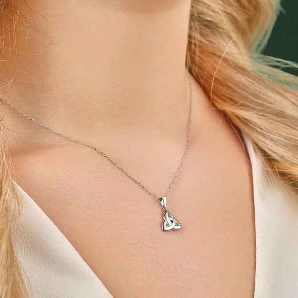 Emerald Celtic Trinity Knot Necklace