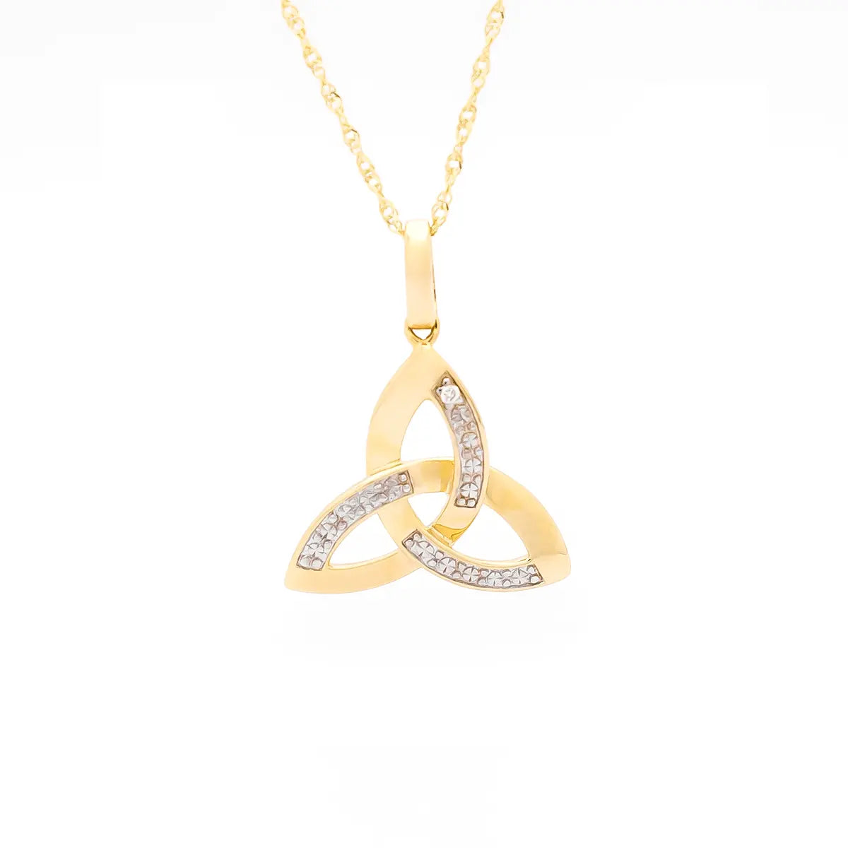 Diamond Celtic Trinity Knot Pendant – view 4
