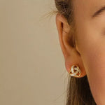 Diamond Studded Celtic Knot Earrings