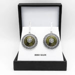 Connemara Marble Trinity Knot Earrings