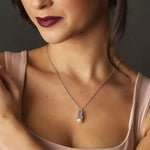 Sterling Silver Trinity Knot Pearl Pendant with Crystals