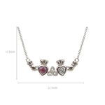 Family Birthstone Claddagh Trinity Knot Pendant