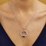Birthstone Family Claddagh Pendant