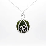 Connemara Marble Sterling Silver Shamrock Necklace