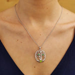 Birthstone Family Claddagh Tree of Life Necklace