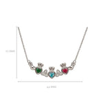 Family Birthstone Claddagh Trinity Knot Pendant