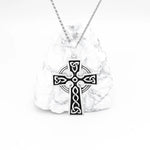 Celtic Cross Pendant in Oxidized Sterling Silver