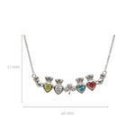 Family Birthstone Claddagh Shamrock Pendant