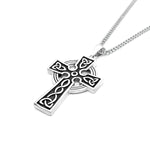 Celtic Cross Pendant in Oxidized Sterling Silver