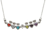 Family Birthstone Claddagh Shamrock Pendant