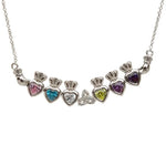 Family Birthstone Claddagh Trinity Knot Pendant