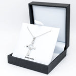 Sterling Silver Celtic Cross Claddagh Pendant