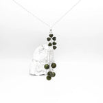 Connemara Marble Sterling Silver Double Shamrock Necklace