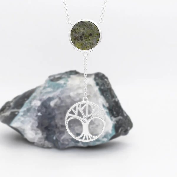 Connemara Marble Tree of Life Drop Pendant