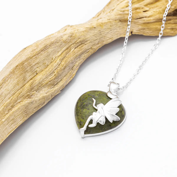 Connemara Marble Irish Fairy Pendant
