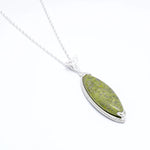 Connemara Marble Trinity Knot Marquise Pendant