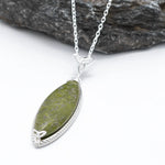 Connemara Marble Trinity Knot Marquise Pendant