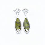 Connemara Marble Trinity Knot Marquise Earrings