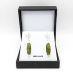 Connemara Marble Trinity Knot Marquise Earrings