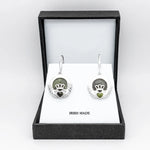 Connemara Marble Claddagh Drop Earrings