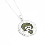 Connemara Marble Irish Claddagh Pendant