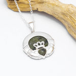 Connemara Marble Irish Claddagh Pendant