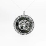 Connemara Marble Large Celtic Tree of Life Pendant