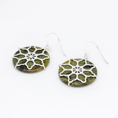 Connemara Marble Celtic Earrings