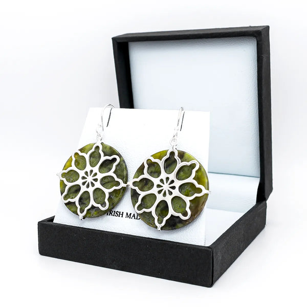 Connemara Marble Celtic Earrings