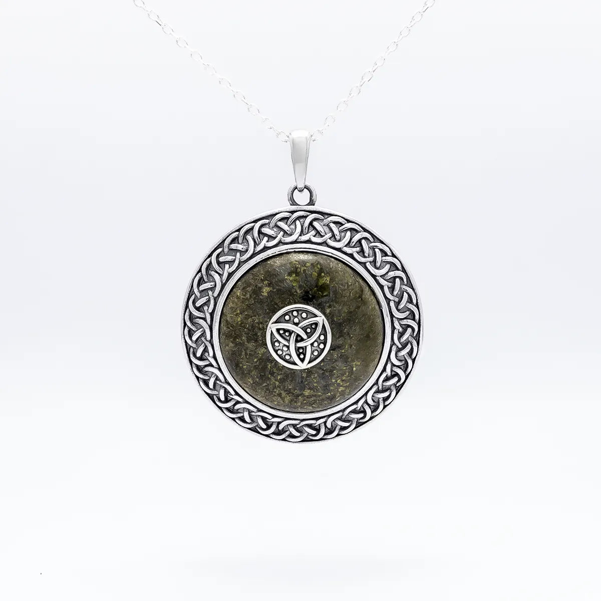 Connemara Marble Trinity Knot Pendant – view 3