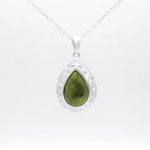 Connemara Marble Teardrop Celtic Pendant