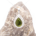 Connemara Marble Teardrop Celtic Pendant