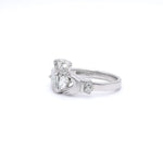 Claddagh Engagement & Wedding Ring Set Adorned With Precious Gemstones