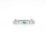 Triple Gemstone Claddagh Ring
