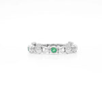 Triple Gemstone Claddagh Ring