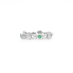 Triple Gemstone Claddagh Ring