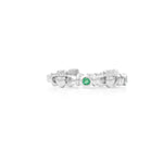 Triple Gemstone Claddagh Ring