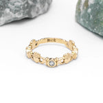 Triple Gemstone Claddagh Ring