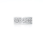 Celtic Knot Ring With Double Row Diamonds