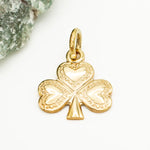 9K Gold Irish Shamrock Charm
