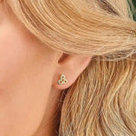 Gold Trinity Knot Stud Earrings