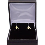 Gold Trinity Knot Stud Earrings