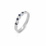 Irish Wedding Ring with Pavé-Set Precious Gemstones