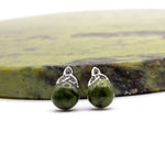 Connemara Marble Silver Trinity Knot Stud Earrings